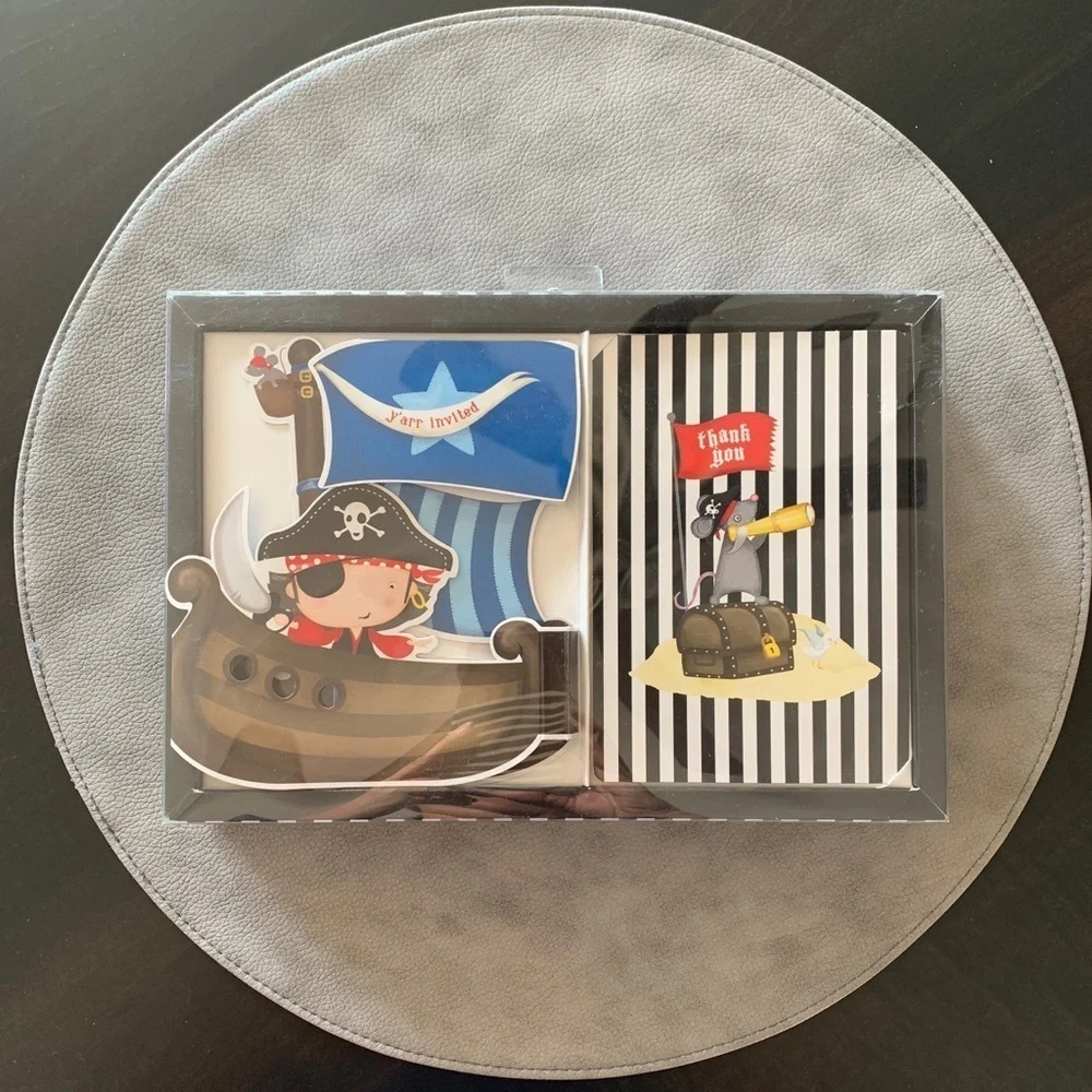 Kids Pirate Birthday Party Invitations 12 Count